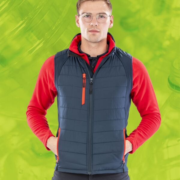 Merityre Result Black Compass Padded Gilet Thumbnail